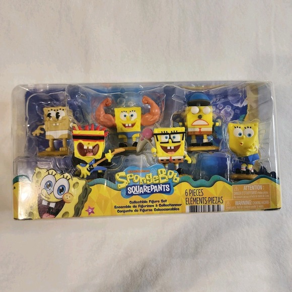 Just Play Other - Just Play Spongebob Squarepants Hall of Fame  6‎ Figurune Set Nickelodeon NIB